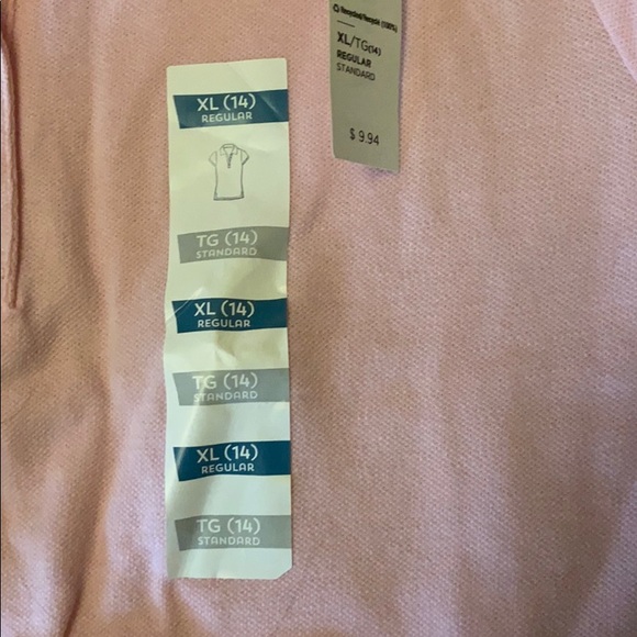 NWT Pink Girls Polo Uniform XL 14 - Picture 2 of 3